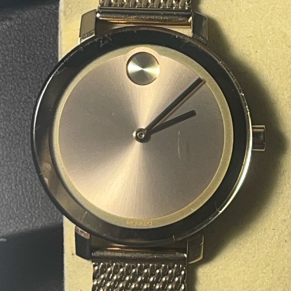 Gold movado bold women’s timepiece. Working with new battery